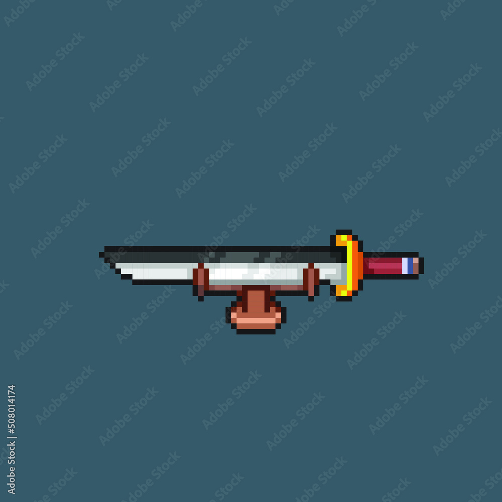sword display in pixel art style Stock Vector | Adobe Stock