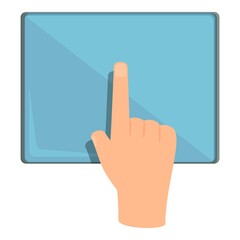 Poster - Tablet touch icon cartoon vector. Tablet screen. App cell