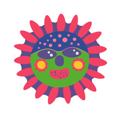 Wall Mural - Mexican sun symbol. Vector illustration