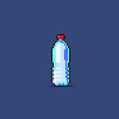 plastic bottle in pixel art style