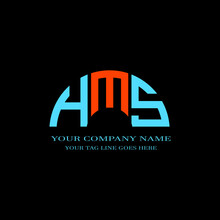 HMS Letter Logo Creative Design With Vector Graphic
