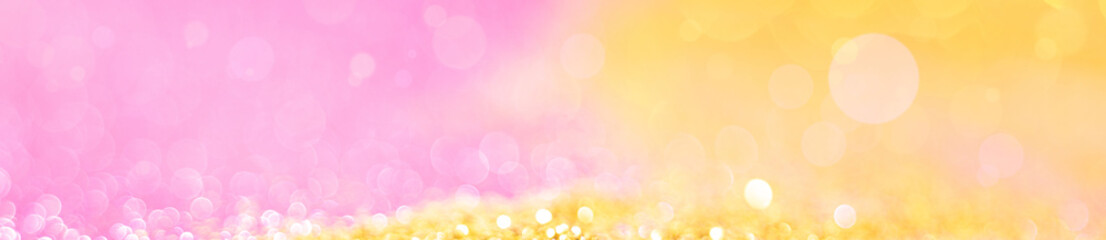 Wall Mural - rose gold and pink glitter, defocused abstract holidays lights on background.