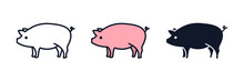 Pork Icon Symbol Template For Graphic And Web Design Collection Logo Vector Illustration