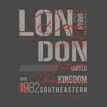 London United Kingdom City, Typography T Shirt Graphics, Denim Vintage, Great Britain, 