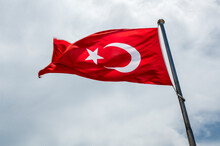 Turkish Flag Against Sky