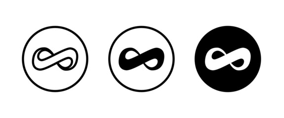 Wall Mural - infinity loop icon, icons vector, sign, symbol, logo, illustration, editable stroke, flat design sty