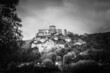 Long exposure black and white photo of Chateau Gaillard of King Richard Lionheart at Les Andelys
