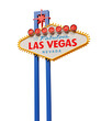 Welcome to LAS VEGAS sign - 3D - #4 - background neutral