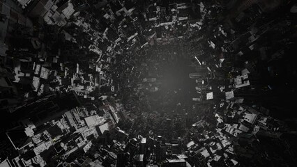 city tunnel dystopia sci-fi abstract 3d abstract animation seamless loop