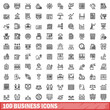 © ylivdesign - 100 business icons set. Outline illustration of 100 business icons vector set isolated on white background