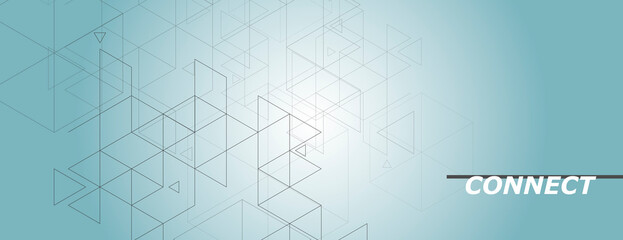 Aufkleber - Futuristic tile network and mosaic geometric construction. Honeycomb pattern on white background. Vector connet polygonal shapes