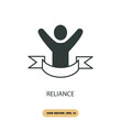 reliance icons  symbol vector elements for infographic web