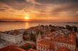 Top view of the Zadar, Croatia.