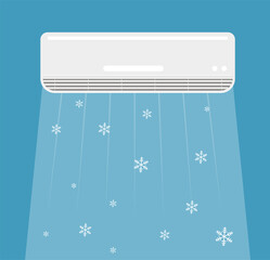 Wall Mural - Air conditioner vector illustration isolated on background. Air conditioning appliances collection.