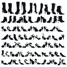 Womens Shoes And Boots Icon Set