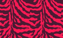Seamless Zebra Print On Pink Background Vector Trendy Design, Animal Skin