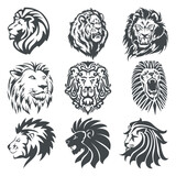 Fototapeta Dinusie - Lion Head Logo Vector