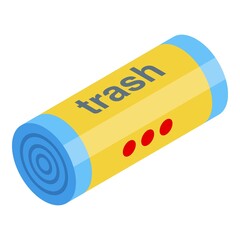 Poster - Trash pack bag icon isometric vector. Garbage bin. Recycle sack