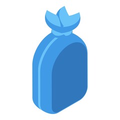 Poster - Blue waste pack icon isometric vector. Trash bag. Garbage bin