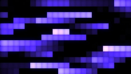 Poster - Dark background consisting of squares.Motion.Multicolored small squares in abstraction that run in different directions in pixels.
