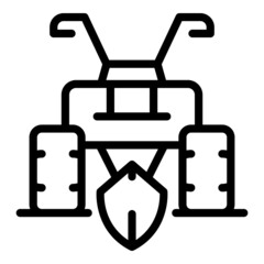 Wall Mural - Cultivator equipment icon outline vector. Farm tractor. Machinery harvest