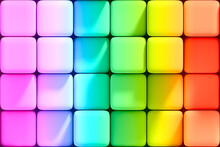 Abstract Rainbow Background With Colorful Cubes