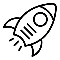 Poster - Start up rocket icon outline vector. Work time. Business company
