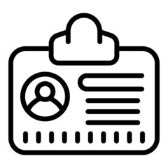 Poster - Job id card icon outline vector. Team company. Busy office