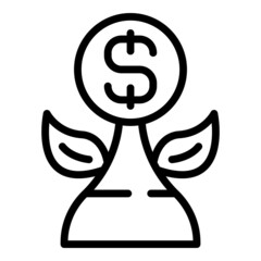 Poster - Business plant icon outline vector. People team. Office system