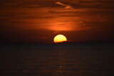 Fototapeta Zachód słońca - Beautiful sunset in Acharavi beach, Corfu,Greece