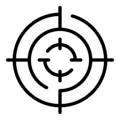 Aufkleber - job target icon outline vector. busy office. work time