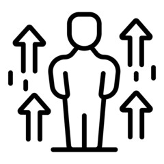Poster - Smart level up icon outline vector. Professional career. Business success