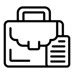Poster - Working briefcase icon outline vector. Skill level. Goal career
