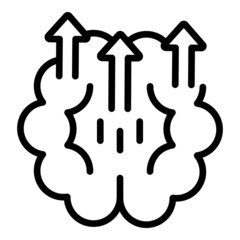 Poster - Brain skill up icon outline vector. Career goal. Personal capacity