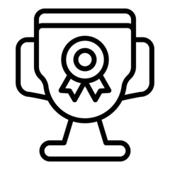 Poster - Skill up cup icon outline vector. Career goal. Success capacity