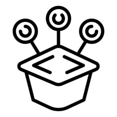 Poster - Skill level graduation icon outline vector. Training goal. Professional career