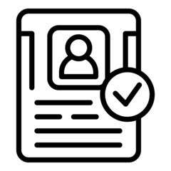 Poster - Skill avatar icon outline vector. Training level. Professional career