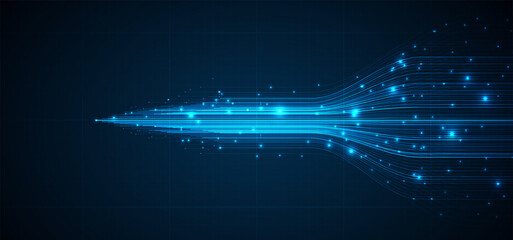 Fototapete - Technology background. Big data visualization concept stock illustration