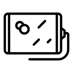 Poster - Charging device icon outline vector. Smart click. Digital button
