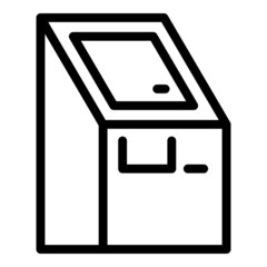 Poster - Touchscreen kiosk icon outline vector. Digital touch. Phone app