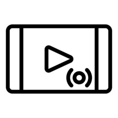 Poster - Touch phone icon outline vector. Screen digital. App smart