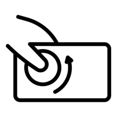 Poster - Digital touchscreen icon outline vector. Screen phone. App hand
