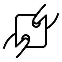 Poster - Digital touch icon outline vector. Screen hand. Click smart