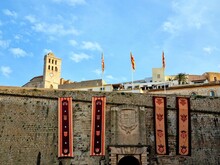 The Entrance Of Dalt Vila During The Medieval Fair In Ibiza