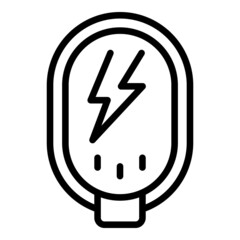Sticker - Small powerbank icon outline vector. Power battery. External power