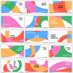 Wall Mural - Creative design templates for horizontal layouts for corporate identity and branding