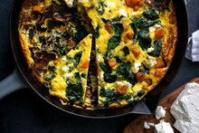Spinach And Squash Frittata With Feta