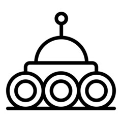 Poster - Robot cart icon outline vector. Ai android. Cute toy