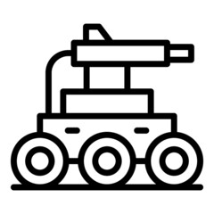 Sticker - Robot car icon outline vector. Ai android. Artificial ai