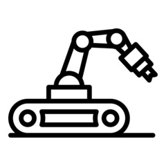 Poster - Hand robot ai icon outline vector. Mascot android. Toy bot